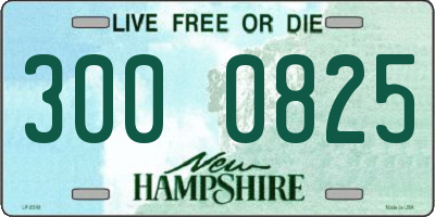 NH license plate 3000825