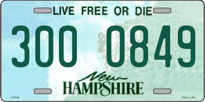 NH license plate 3000849