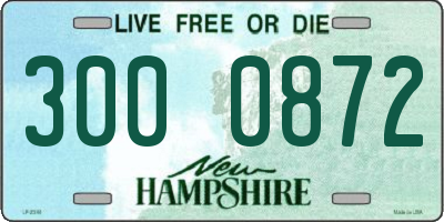 NH license plate 3000872
