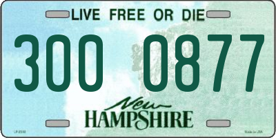NH license plate 3000877