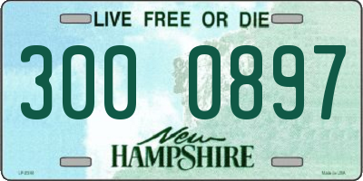 NH license plate 3000897
