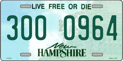 NH license plate 3000964