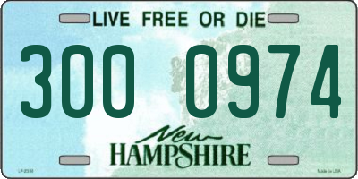 NH license plate 3000974