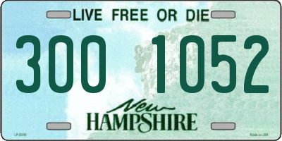 NH license plate 3001052