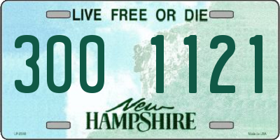 NH license plate 3001121