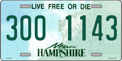 NH license plate 3001143