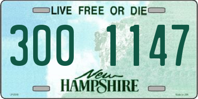 NH license plate 3001147