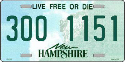 NH license plate 3001151