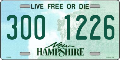 NH license plate 3001226