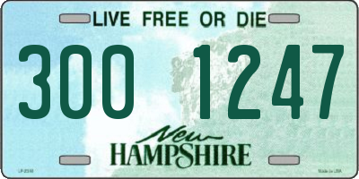 NH license plate 3001247