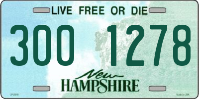 NH license plate 3001278