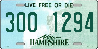 NH license plate 3001294
