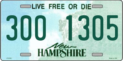 NH license plate 3001305
