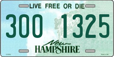 NH license plate 3001325
