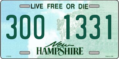 NH license plate 3001331
