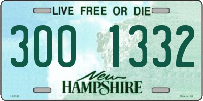 NH license plate 3001332
