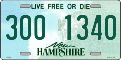 NH license plate 3001340