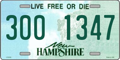 NH license plate 3001347