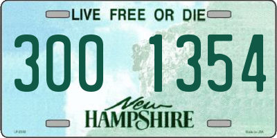 NH license plate 3001354