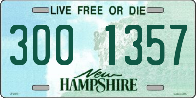 NH license plate 3001357