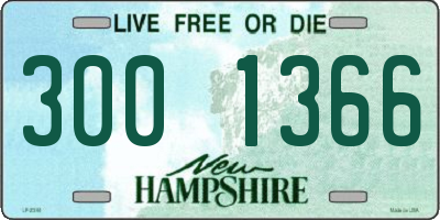 NH license plate 3001366