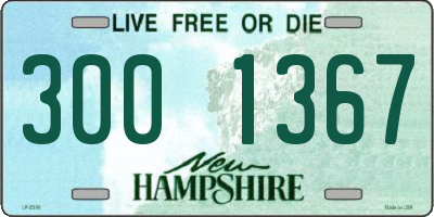 NH license plate 3001367