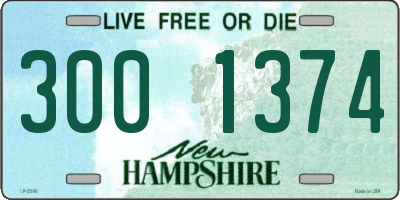 NH license plate 3001374