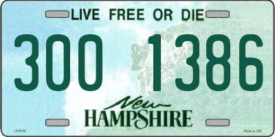 NH license plate 3001386