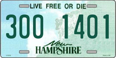 NH license plate 3001401