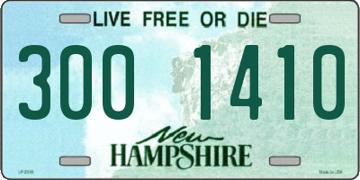 NH license plate 3001410