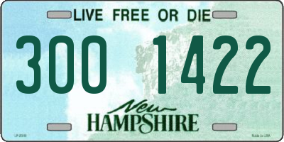 NH license plate 3001422