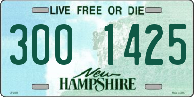 NH license plate 3001425