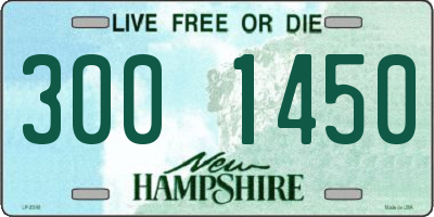 NH license plate 3001450