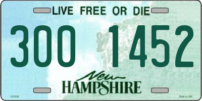 NH license plate 3001452