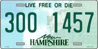 NH license plate 3001457