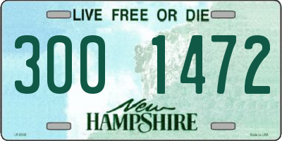 NH license plate 3001472