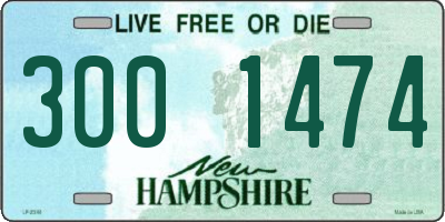 NH license plate 3001474