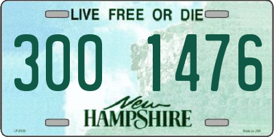 NH license plate 3001476