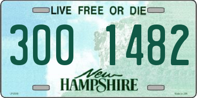 NH license plate 3001482