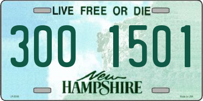 NH license plate 3001501