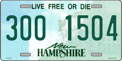 NH license plate 3001504