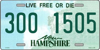NH license plate 3001505