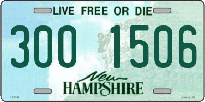 NH license plate 3001506