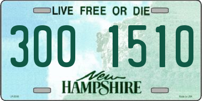 NH license plate 3001510