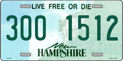 NH license plate 3001512