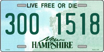 NH license plate 3001518