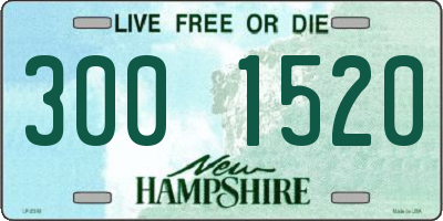 NH license plate 3001520
