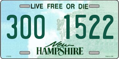 NH license plate 3001522
