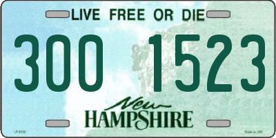 NH license plate 3001523