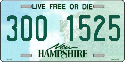 NH license plate 3001525